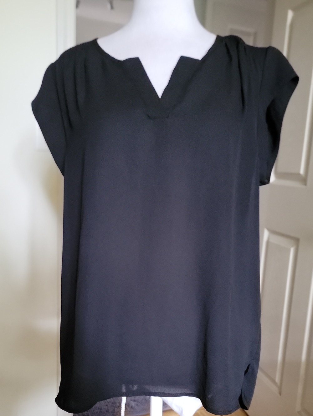 Dr2 Black Women’s Notch-Neck Blouse